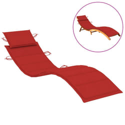 vidaXL Coussin de chaise longue rouge 186x58x4 cm tissu oxford