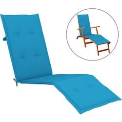 Vidaxl - Coussin de chaise de terrasse bleu (75+105)x50x4 cm