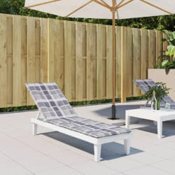 VidaXL Coussin de chaise de terrasse - Carreaux gris