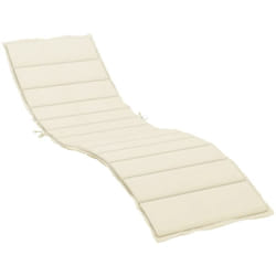 Coussin de chaise longue crème 200x60x3 cm tissu oxford Vidaxl