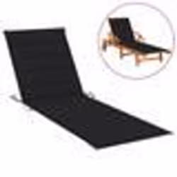 vidaXL Coussin de chaise longue noir 200x70x3 cm tissu oxford