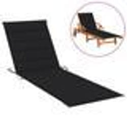 vidaXL Coussin de chaise longue noir 200x70x3 cm tissu oxford
