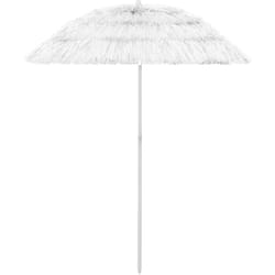 vidaXL Parasol de plage Hawaii blanc 180 cm - TU