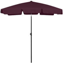 vidaXL Parasol de plage rouge bordeaux 180x120 cm