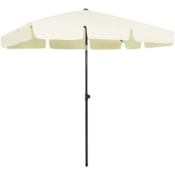 Parasol de plage jaune sable 200x125 cm