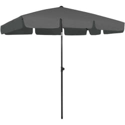 Parasol de plage anthracite 200x125 cm - Vidaxl