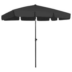 vidaXL Parasol de plage noir 200x125 cm - TU