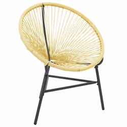 VidaXL 313139, Terrace, Siège rembourré, Polyéthylène, Rotin, Acier, Beige, 690 mm, 660 mm
