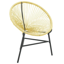 VidaXL 313139 chaise d'extérieur Terrace Siège rembourré Polyéthylène, Rotin, Acier Beige