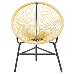 VidaXL 313139 chaise d'extérieur Terrace Siège rembourré Polyéthylène, Rotin, Acier Beige