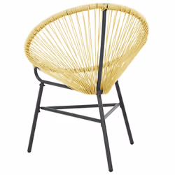 VidaXL 313139 chaise d'extérieur Terrace Siège rembourré Polyéthylène, Rotin, Acier Beige - Vue supplémentaire 4