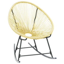 VidaXL 313140 chaise d'extérieur Terrace Siège rembourré Polyéthylène, Rotin, Acier Beige