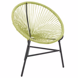 VidaXL 313141, Terrace, Siège rembourré, Polyéthylène, Rotin, Acier, Vert, 690 mm, 660 mm