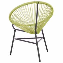 VidaXL 313141 chaise d'extérieur Terrace Siège rembourré Polyéthylène, Rotin, Acier Vert - Vue supplémentaire 4
