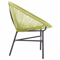 VidaXL 313141 chaise d'extérieur Terrace Siège rembourré Polyéthylène, Rotin, Acier Vert - Vue supplémentaire 5