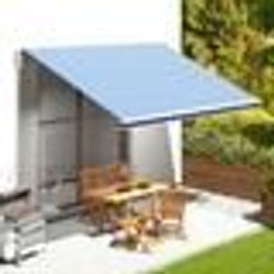 vidaXL Tissu de remplacement pour auvent Bleu et blanc 4,5x3,5 m - TU