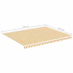 VidaXL 311940 store Polyester Blanc, Jaune Fixé - Vue supplémentaire 6
