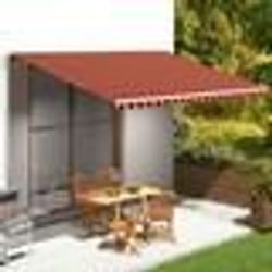 vidaXL Tissu de remplacement pour auvent Orange et marron 5x3,5 m