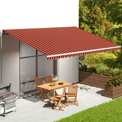 Vidaxl - Tissu de remplacement pour auvent Orange et marron 6x3,5 m