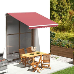 Tissu de remplacement pour auvent Bordeaux rouge 3x2,5 m Vidaxl