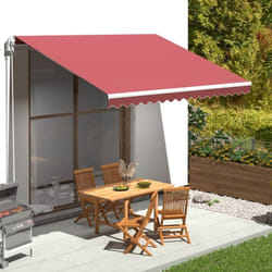 Tissu de remplacement pour auvent Bordeaux rouge 4x3,5 m Vidaxl