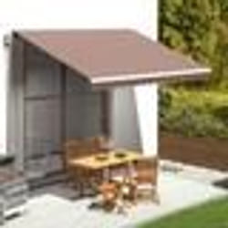 vidaXL Tissu de remplacement pour auvent Marron 4x3,5 m