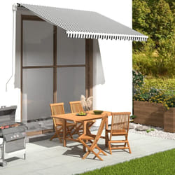 Tissu de remplacement pour auvent Anthracite et blanc 3x2,5 m Vidaxl