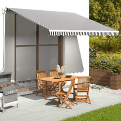 Tissu de remplacement pour auvent Anthracite et blanc 4x3 m Vidaxl