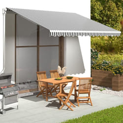 Vidaxl - Tissu de remplacement pour auvent Anthracite et blanc 4x3,5 m