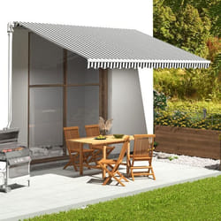 Auvent Anthracite et blanc 45x3 m - VIDAXL - Tissu de remplacement - Anti UV - 100% polyester