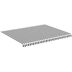 Vidaxl - Tissu de remplacement pour auvent Anthracite et blanc 4,5x3,5 m