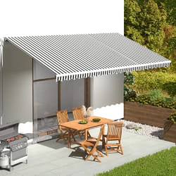 vidaXL Tissu de Remplacement Auvent 6x3 m Anthracite/Blanc