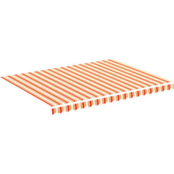 Tissu de remplacement pour auvent Jaune et orange 4x3 m - Vidaxl