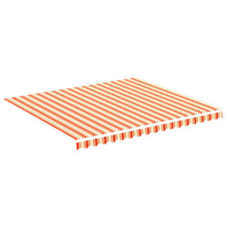 vidaXL Tissu de remplacement pour auvent Jaune et orange 4x3,5 m - TU