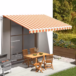 vidaXL Tissu de remplacement pour auvent Jaune et orange 4,5x3 m - TU