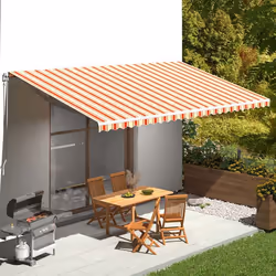 vidaXL Tissu de remplacement pour auvent Jaune et orange 6x3 m - TU