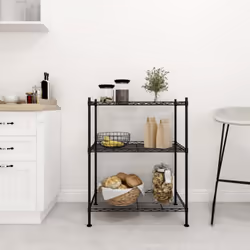 L'étagère de rangement métallique indispensable est une solution idéale pour l'entreposage domestique et commercial, comme da ...