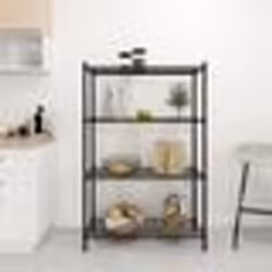 vidaXL Étagère de rangement 4 niveaux 90x35x137 cm Noir 200 kg
