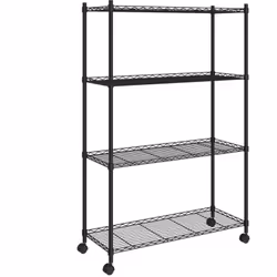 Cette étagère de rangement en fil métallique est une solution idéale pour l'entreposage domestique et commercial, comme dans  ...