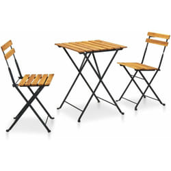 Vidaxl - Mobilier de bistro pliable 3 pcs Bois d'acacia solide