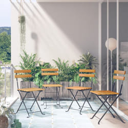 Vidaxl - Chaises de bistro pliables 4 pcs Bois d'acacia massif
