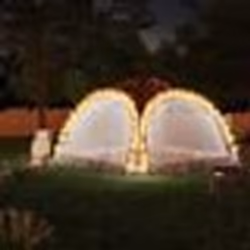 vidaXL Tente de réception avec LED et 4 parois 3,6x3,6x2,3m Camouflage - TU