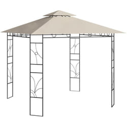 vidaXL Belvédère 3x3x2,7 m Crème 160 g/m²