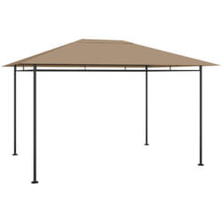vidaXL Belvédère 384x281x270 cm Taupe 180 g/m² - TU