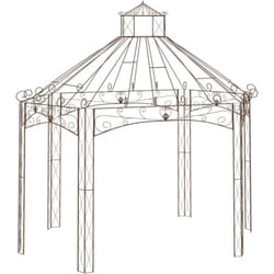 vidaXL Pavillon de jardin Marron antique 400x258x378 cm Fer