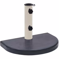 Ce socle de parasol demi-rond offre une base ferme et robuste pour tenir votre parasol en place et l'empêcher de basculer ou ...