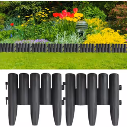 Dotées d'un design de rondins, ces bordures de jardin sont un supplément pratique et décoratif à vos parterres de plantes, pe ...