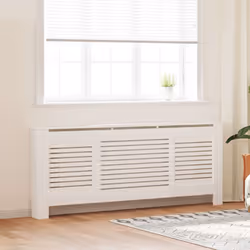 Description générale Ce cache-radiateur constitue un supplément élégant et pratique à votre salon. Fabriqué en MDF, il est ro ...