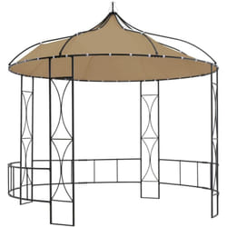 Vidaxl - Belvédère 300x290 cm Taupe Rond