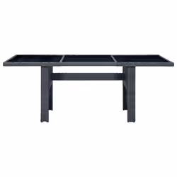 VidaXL 313309 table de jardin Noir, Gris